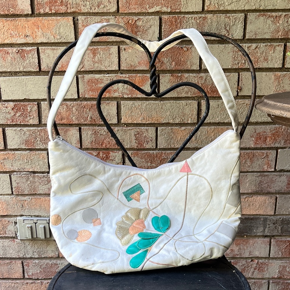 Stylish Cream and Multicolor Women's Bag